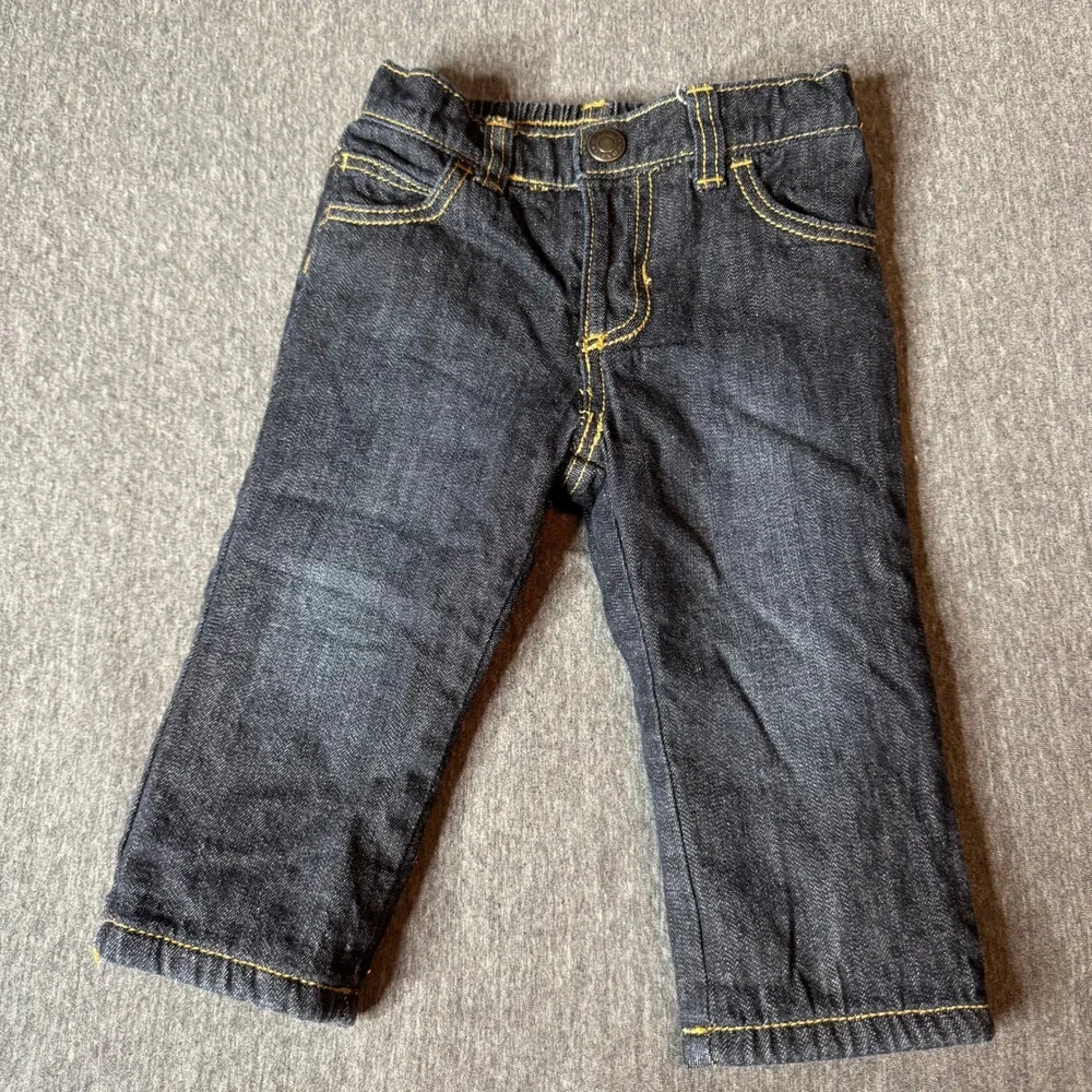 Old Navy Jeans Blue Denim Fleece Lined Size 12 18 Months Baby‎